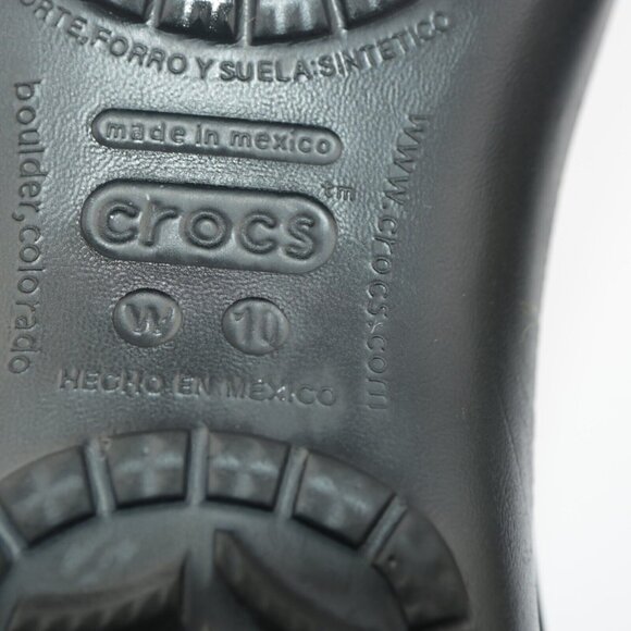 CROCS Womens Kadee Ballet Flat Size 10 Black Slip On Shoe Casual Comfy Beach - Picture 13 of 14